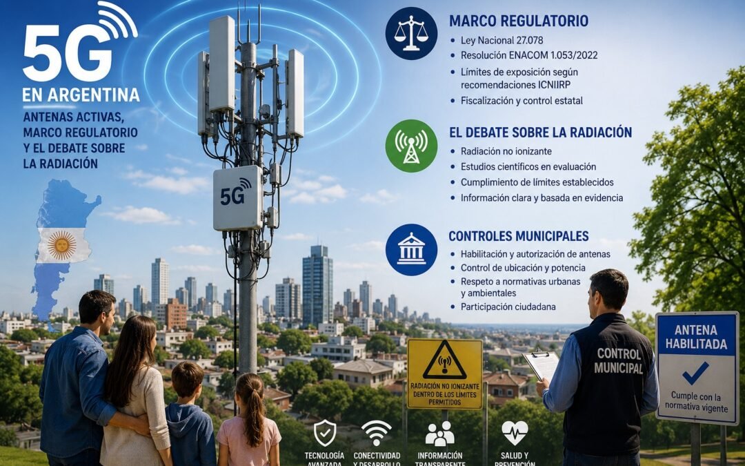 5G en Argentina: antenas activas, marco regulatorio y el debate sobre la radiación.