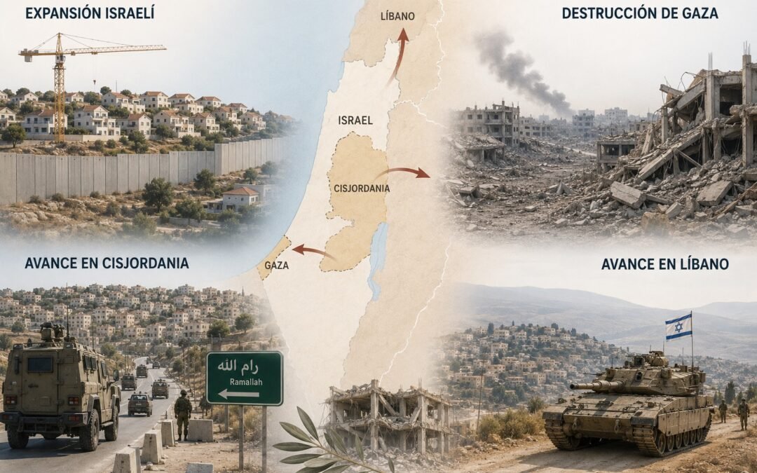 Informe Completo: Expansión Israelí, Destrucción de Gaza, Avance en Cisjordania y Líbano (2023-2026)